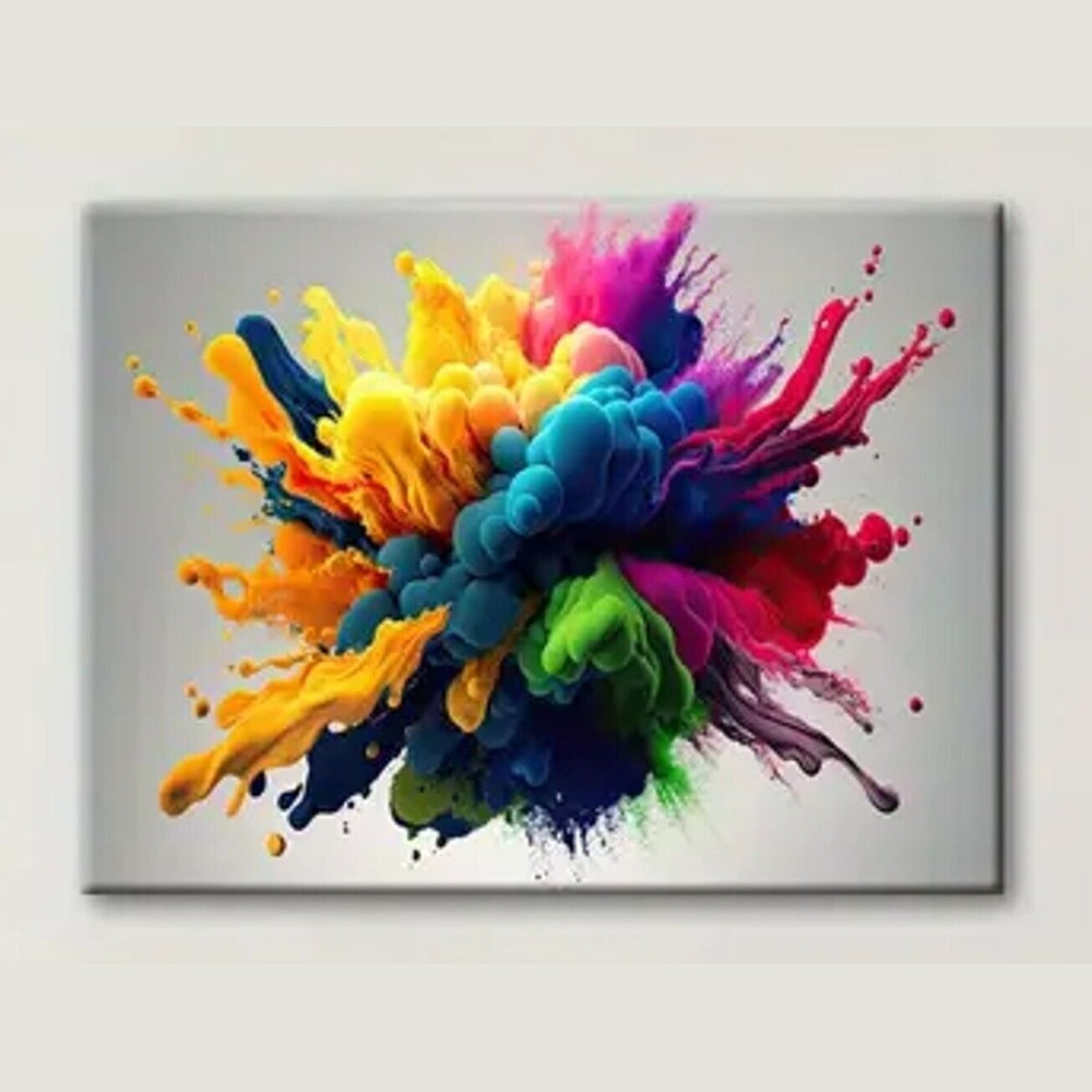 Color Explosion Artistic Canvas Print Framed 12" x 16" Wall Art Home & Garden:Home Décor:Posters & Prints Style Your Walls